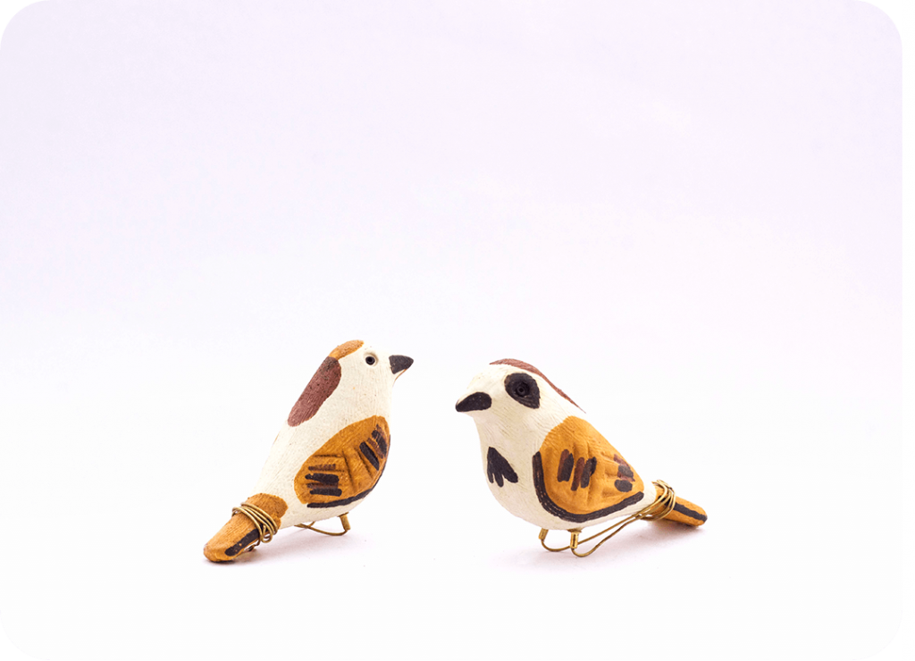 Peppy Pops -Tailor Bird (a pair)