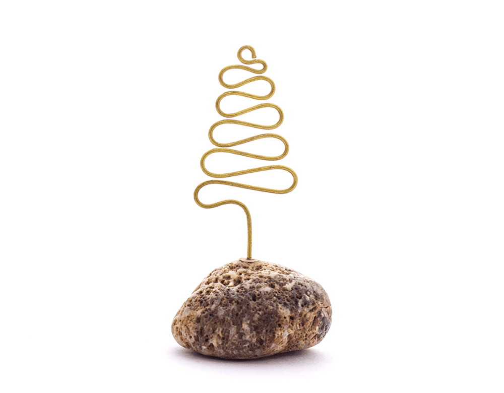 Pebble paper weight - Christmas Tree