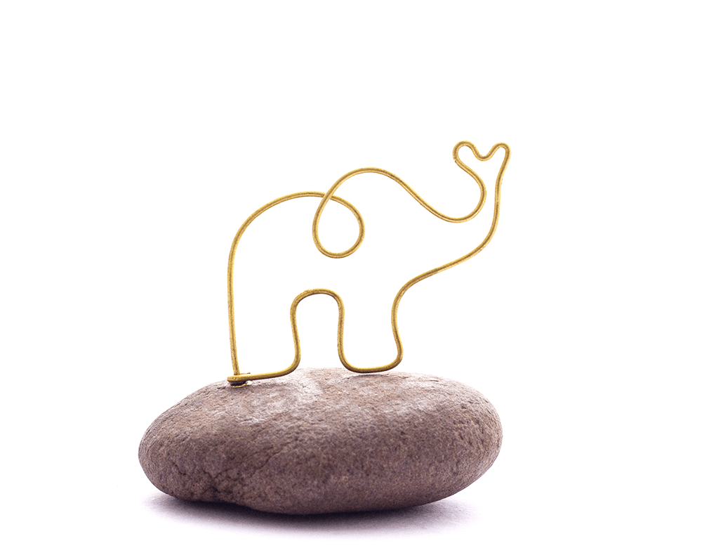 Pebble paper weight - Elephant