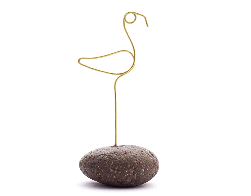 Pebble paper weight - Flamingo