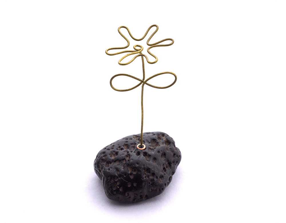 Pebble paper weight - Flower