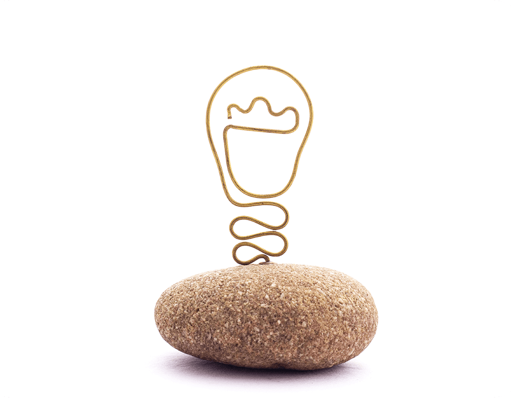 Pebble paper weight - Light Bulb