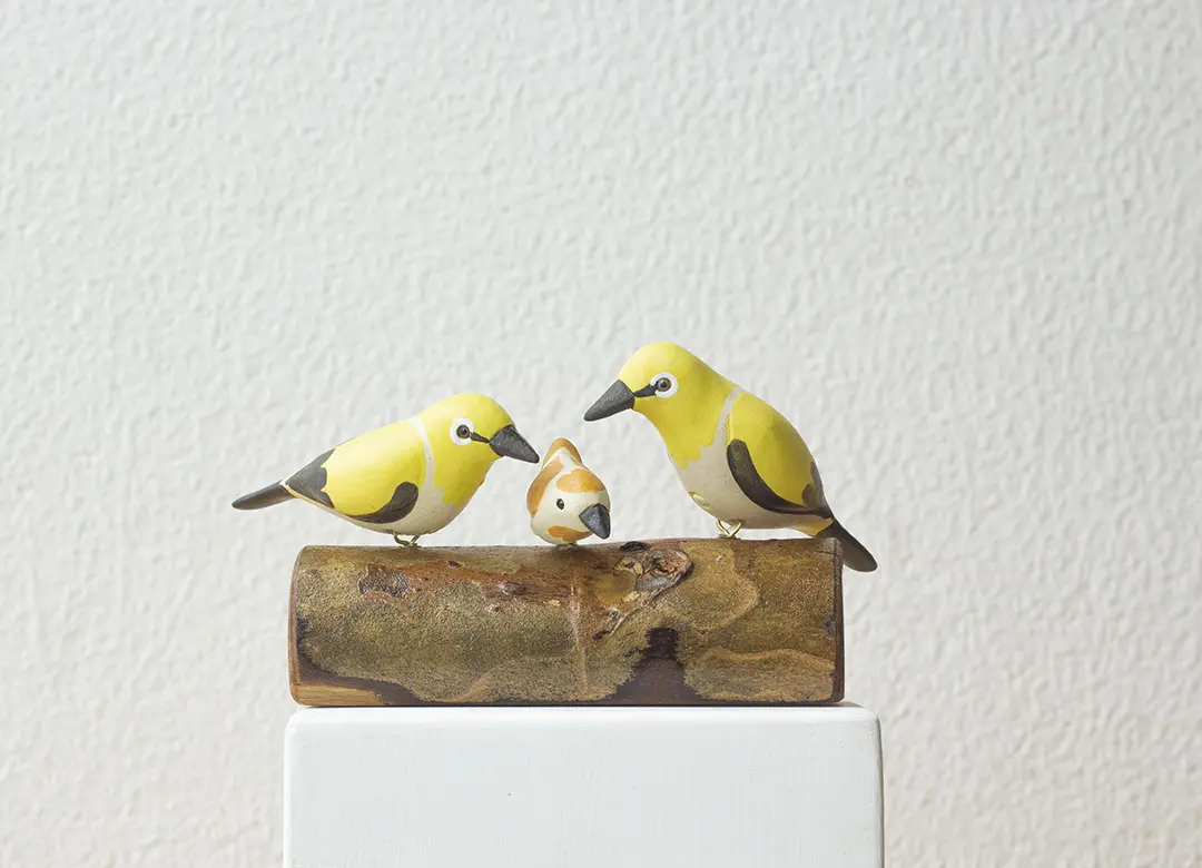 Bird stand - White eye Oriental
