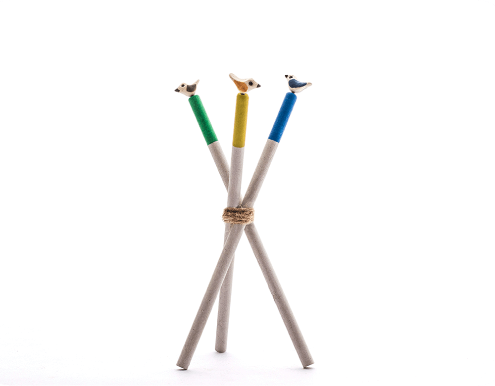 Tera Tweets - Pencil tops (a set of 3)