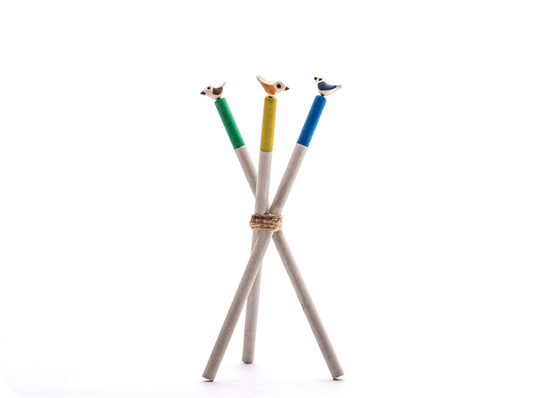 Tera Tweets - Pencil tops (a set of 3)
